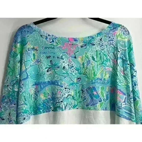 Lilly Pulitzer 'Lilly Loves Texas' Finn White Colorful Long Sleeve Tee Shirt XXL - Picture 4 of 7